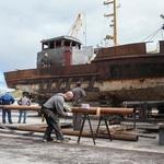 На судоремонтном участке «Курильского рыбака» реконструируют старые РБ-80 практически с нуля. Фото предоставлено предприятием